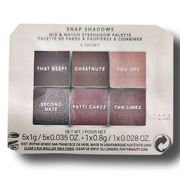 Fenty Beauty Snap Shadow Palette #6 Smoky NWOT - Picture 4 of 5